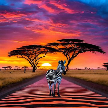 Serengeti zebra crossing