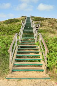 Sylt Treppe auf die Uwe-Düne von Michael Valjak