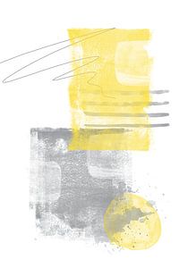 Aquarell-Formen Nr. 5 | Illuminating Yellow & Ultimate Grey