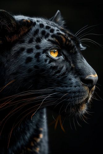 Portret van een zwarte panter