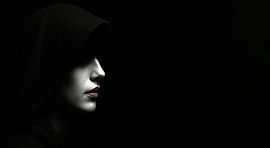 Profile in deep shadow