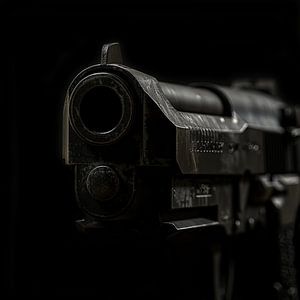 9mm pistol closeup