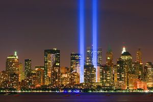 Tribute in Light während 9/11 in New York City