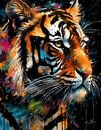 Vibrant Tiger Portrait by Mellow Art thumbnail