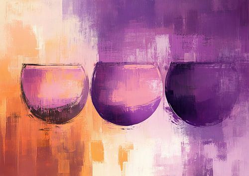 Œuvre d'art en verre stylisé