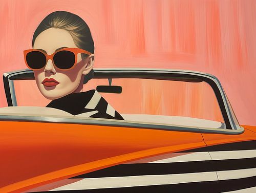 Femme en cadillac