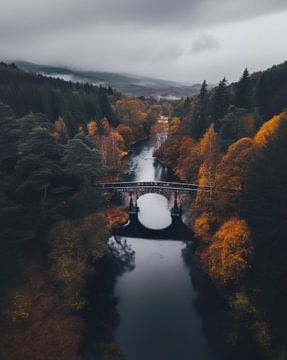 Schotland in de herfst van fernlichtsicht
