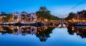 Avond aan de Amstel, Amsterdam (1) van Adelheid Smitt