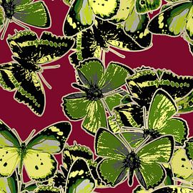GRAFISCHE PRINT VLINDERS 3 by IYAAN