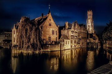 Brugge by night van Jim De Sitter