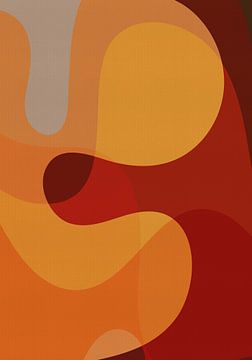 Oker Herinnering in Abstracte Stroom van Dina Dankers