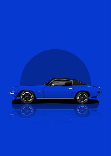 Kunst 1970 Chevrolet Camar Blau