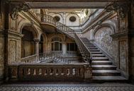 Staircase in an abandoned castle by Wim van de Water thumbnail