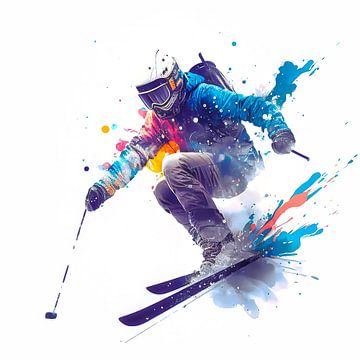 Skifahrer von Digital Art Nederland