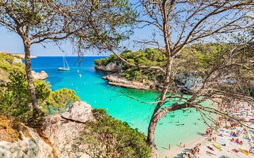 Idyllic bay of Cala Llombards beach, Mallorca island by Alex Winter