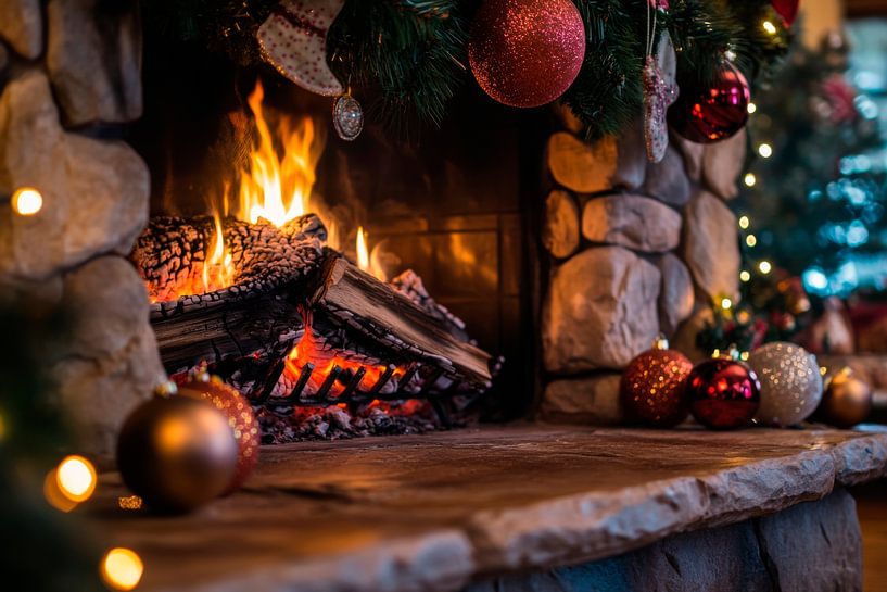Cosy fireplace by Poster Art Shop