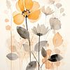 Fleurs Modernes Abstraites sur Dakota Wall Art