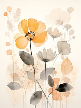 Flowers Modern Abstract by Dakota Wall Art