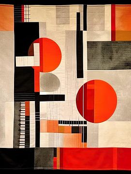 Een Bauhaus poster quilt van PixelPrestige