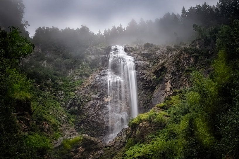 Waterfall in a misty atmosphere by Heiko Meier