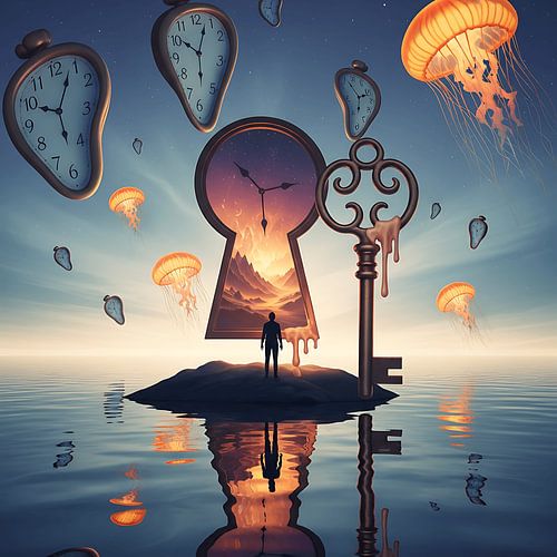 Droomlandschappen van het onbewuste - Surrealisme Kunst Schilderij