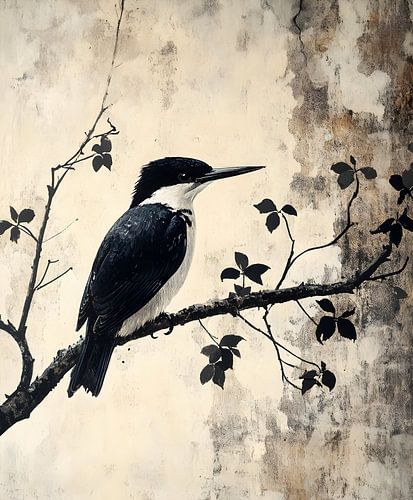 Le pouvoir du silence : le pêcheur de glace sur la branche