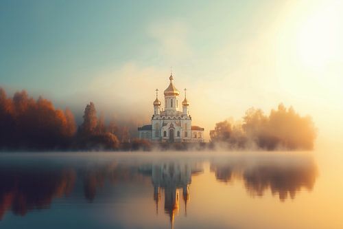 Light floods church interior