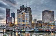 Der Alte Hafen in Rotterdam bei Abend von Frans Blok Miniaturansicht