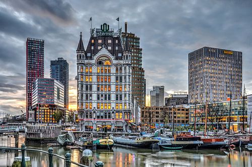 Oude Haven Rotterdam bij avond