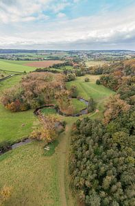 Aerial view of the Geul valley near Epen in South Limburg