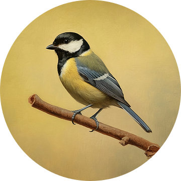 Minimalistische Koolmees Inspiratie