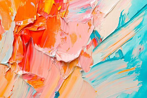 Kleurrijk schilderij - Abstracte texturen