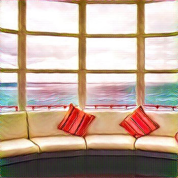 Window at seaside