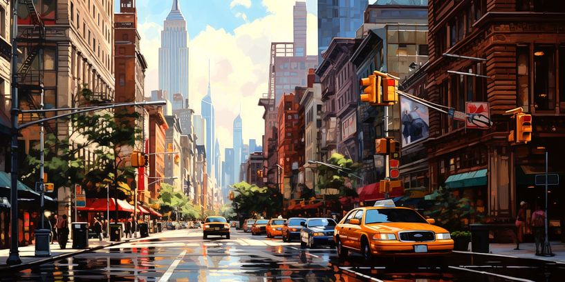 The Wet Streets of New York by ByNoukk