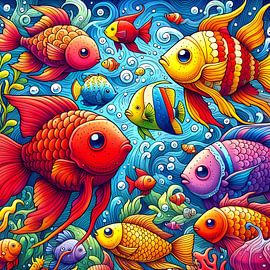 Bunte Fische von Tatjana Korneeva