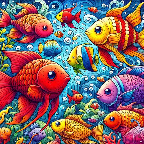Colourful fish by Tatjana Korneeva
