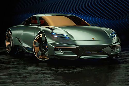 Porsche Cyber 6, sports car. Concept car