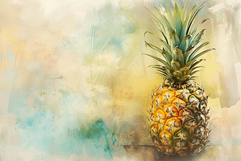 Aquarell Ananas von Poster Art Shop