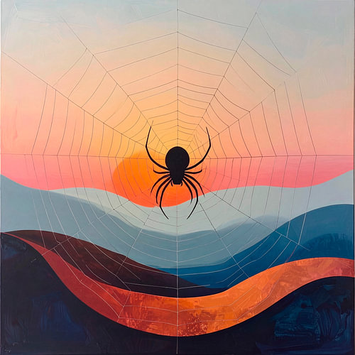 Spinne im Netz von ¡ guay !