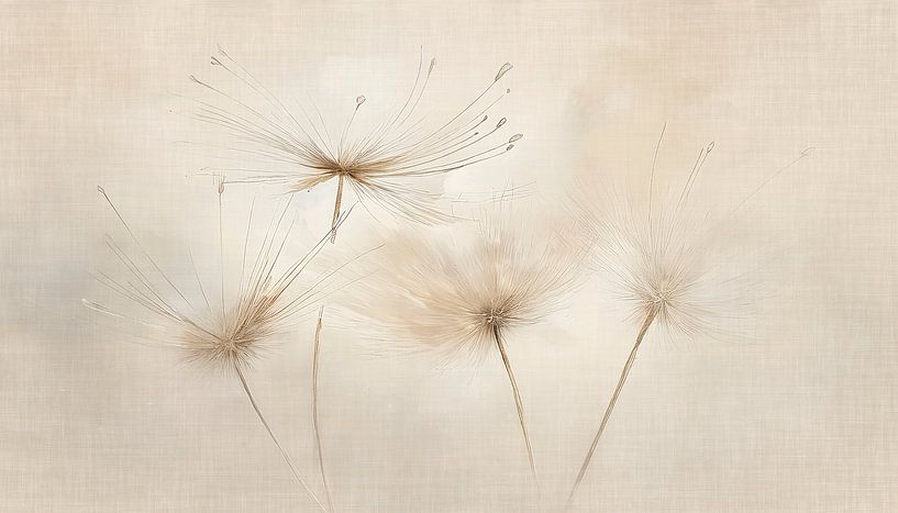 Gelassenes und verträumtes Gemälde von Dandelion von Studio Pieternel