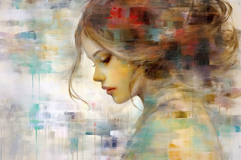 Female portrait Pastel by Art Whims