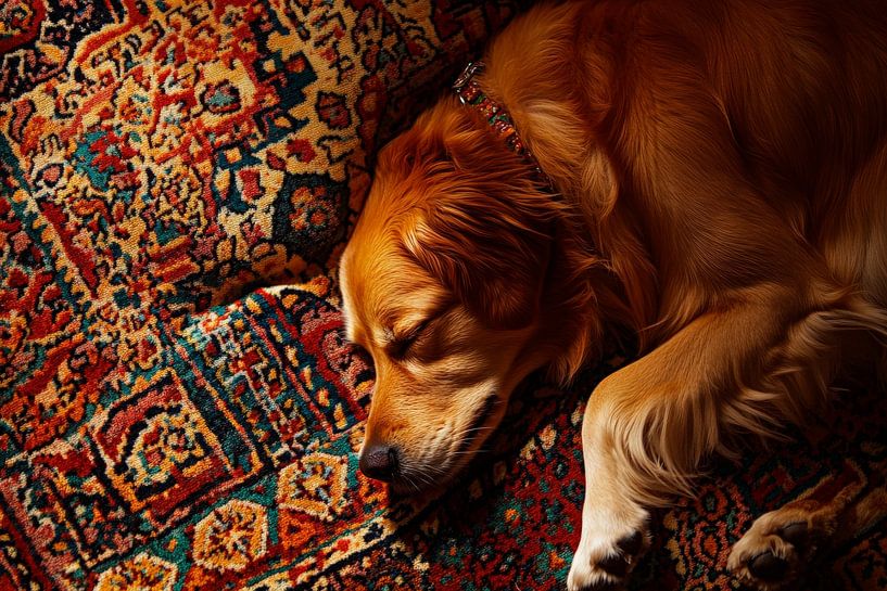 Chien qui dort par Poster Art Shop