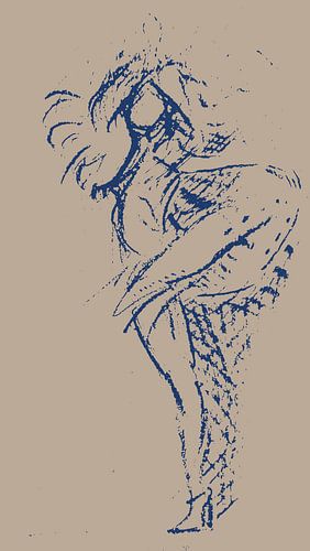 abstract werk danseres in de wind