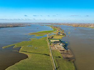 IJssel mit Überschwemmungsgebieten bei Hattem