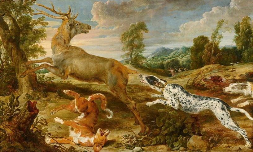 Hirschjagd, Paul de Vos, Jan Wildens. von Meisterhafte Meister