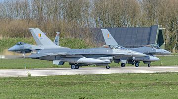 Belgian General Dynamics F-16 Fighting Falcons. by Jaap van den Berg