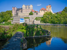 Bernburg - Vue sur le château de Bernburg, de l'autre côté de la Saale sur Thomas Bugdoll