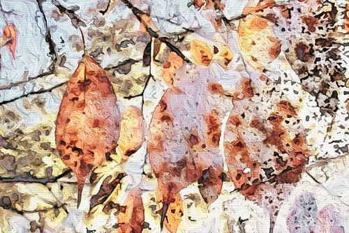 Herfstbladenspel van kleuren