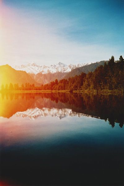 Lake Matheson, Nouvelle-Zélande, analogue par Kaat Zoetekouw