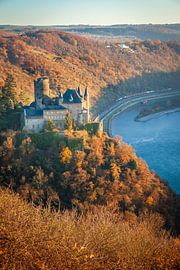 Burg Katz und Mittelrheintal bei St. Goarshausen von Christian Müringer